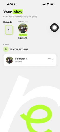Reshuffl inbox showing requests and open conversations